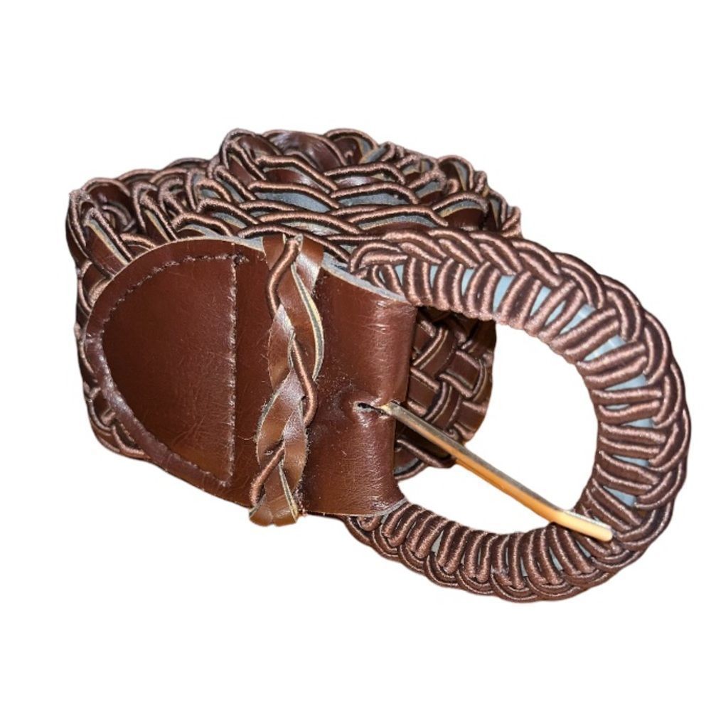 𝅺BROWN woven belt